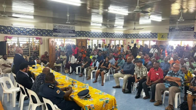 Motu Koita people present during the community meeting at Hanuabada village.